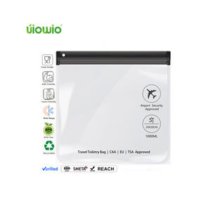 UIOWIO Security Clear Airport Security Bag <span class=keywords><strong>Bolsa</strong></span> de artículos de tocador de cristal impermeable <span class=keywords><strong>Bolsa</strong></span> de líquido de <span class=keywords><strong>aeropuerto</strong></span> <span class=keywords><strong>Bolsa</strong></span> de equipaje esencial de viaje - Product Image 1