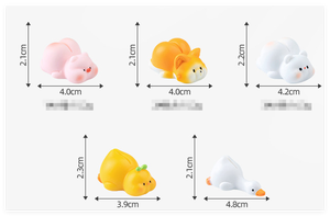 Mini Estatuilla Decorativa de Cerdo, Perro <span class=keywords><strong>Shiba</strong></span> <span class=keywords><strong>Inu</strong></span>, Oso, Pato, Hada del Amor, Porta Mensajes, Kawaii, Pintada a Mano, Macetas para Plantas, Decoración de Suculentas, Venta al por Mayor - Product Image 2