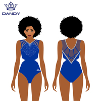 Justaucorps de danse personnalisé Dandy de haute qualité brillant Justaucorps de gymnastique noir pour fille sexy