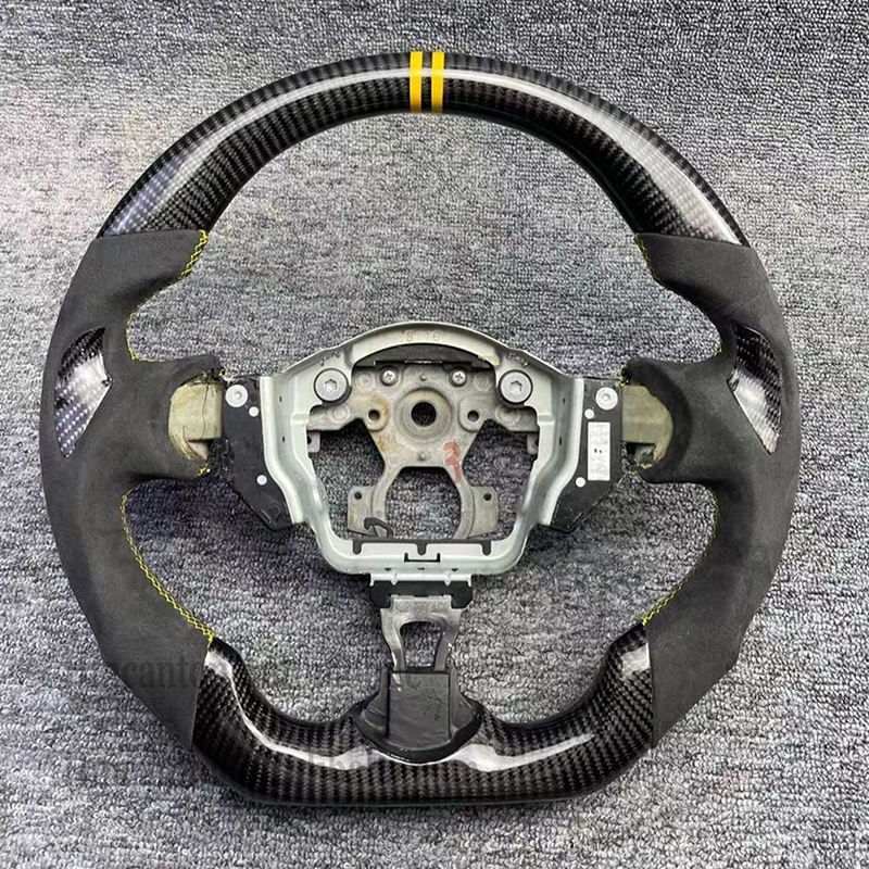 Sylfy Alcantara + fibre de carbone + rayures jaunes + jaune