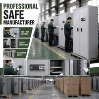 Coffre-fort en acier à double porte OEM avec serrure à empreintes digitales, plusieurs options de couleurs, étagères réglables et design d'armoire personnalisé