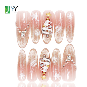 Born Pretty <span class=keywords><strong>Uñas</strong></span> Postizas de Gel 3D para el Día de San Valentín, Diseño de <span class=keywords><strong>Uñas</strong></span> Francesas <span class=keywords><strong>Rojas</strong></span>, <span class=keywords><strong>Uñas</strong></span> Acrílicas <span class=keywords><strong>Rojas</strong></span> Hechas a Mano de Lujo - Product Image 3
