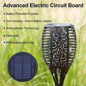 <span class=keywords><strong>Torche</strong></span> solaire à 51 Led avec lumière en forme de flamme vacillante, imperméable, éclairage d'extérieur, luminaire décoratif de paysage, idéal pour un <span class=keywords><strong>jardin</strong></span>, un sentier ou un <span class=keywords><strong>jardin</strong></span> - Product Image 4