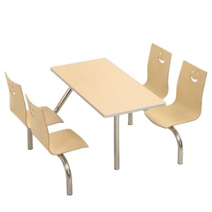 Dining <b>Table</b> And Chair Set 120Cm Metal Frame Artificial Board For School Cafeteria Milk Tea Shop Commercial Use - Product Image 1
