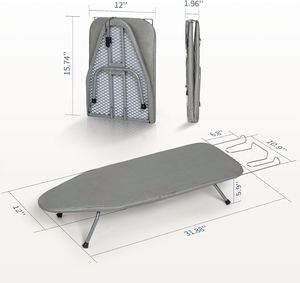 Tabla de Planchar Portátil Resistente al Calor, Plegable, Mini, con Soporte para Plancha, Multifuncional, Desmontable, con Perchero para Ropa - Product Image 2