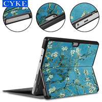 Étui pour tablette CYKE avec personnalisation du motif, étui rigide en cuir PU pour ordinateur portable, coque pour tablette Microsoft Surface Pro 8