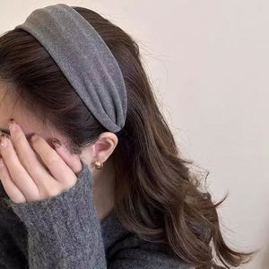 Womens Autumn Winter Wide Brim Cloth <b>Headband</b> Handmade Hair Slimming High End Stylish Gift Wedding Party Anniversary - Product Image 3