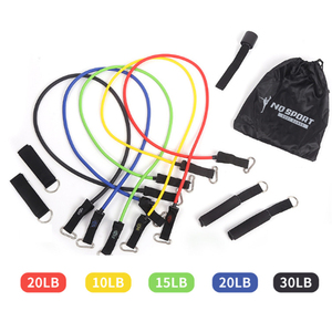 NQ Thể Thao 11Pcs Thiết Lập Tập Thể Dục <span class=keywords><strong>Latex</strong></span> Resistance Bands Ống Tập Thể Dục Ban Nhạc Đàn Hồi De Resistancia Đào Tạo Kháng Ống Thiết Lập - Product Image 2