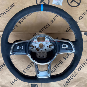 Volant DOS pour <span class=keywords><strong>Golf</strong></span> 8 Golf8 Mk7 Mk8 <span class=keywords><strong>gti</strong></span> <span class=keywords><strong>7r</strong></span> Volants pour Volant Volant Carbon Fiber Alcantara LED Volant - Product Image 2