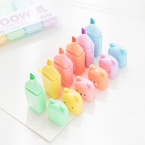 Stylo surligneur miniature à séchage rapide, papeterie de bureau et scolaire, ensemble de marqueurs fluorescents personnalisés - Product Image 1