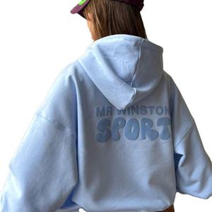 High Quality 3D Puff Print Terry Pullover Women's Hoodie with Custom <b>Foam</b> Logo Autumn <b>Letter</b> Design Heavyweight Cotton - Product Image 2