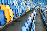Fabricants de sièges de stade SPORT les plus populaires Chaise en rangée publique personnalisée Chaise d'extérieur moulée par soufflage sous vide Chaise en rangée en plastique