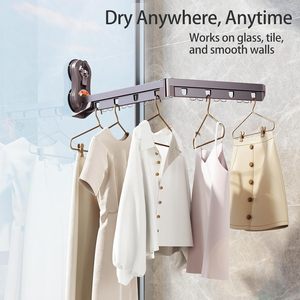 Clothes Drying <b>Rack</b> with Suction Cup Portable Drying <b>Rack</b>, Laundry Clothes Hanger Collapsible Clothing <b>Racks</b> for RV Dorm Travel - Product Image 4