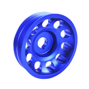 ตัวปรับความตึงสายพานเครื่องยนต์ Poyracing สำหรับ Subaru Impreza WRX STI CP013 สีฟ้าอะลูมิเนียม - Product Image 4