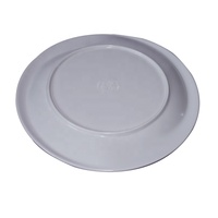 Vaisselle en plastique durable personnalisée en gros, service de restauration, assiette ronde en mélamine blanche bon marché en vrac de 9 pouces