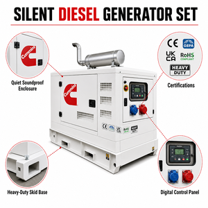 Groupe électrogène diesel super silencieux Cummins Wechai Yuchai Deutz Sdec Isuzu Perkins Aoling Kofo 40/50/80/100 KVA KW - Prix - Product Image 1