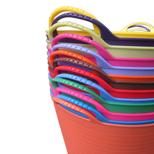 Colorful Flexible <strong>Plastic</strong> Buckets,All Purpose <strong>Trugs</strong>,<strong>Plastic</strong> Bath Tub,Large Storage Basket Container,REACH - Product Image 2