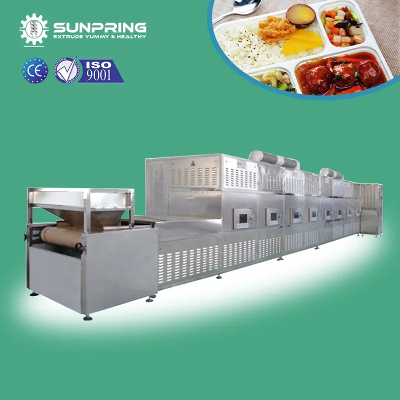 Secador de túnel industrial SunPring, secador de túnel contínuo para alimentos, micro-ondas, industrial