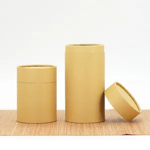 Custom Biodegradable Different Sized Round Paper Box Large Containers Kraft Gift Craft Cardboard Packaging Paper Tube