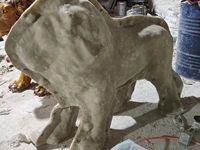 Moule en plastique ABS pour grande statue de lion, utilisation extérieure pour porte en béton, forte résistance, modèle Reazone RZS, plastique moulé par injection de ferraillage