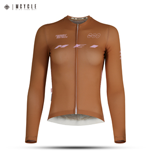 Maillot de cyclisme à manches longues pour femme, séchage rapide, en spandex/polyester, respirant, vêtements de sport personnalisés, grandes tailles - Product Image 4