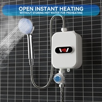 Mini chauffe-eau électrique instantané sans réservoir pour hôtel et usage domestique, en acier inoxydable, étanche IPX4, chauffage rapide, douche, salle de bain