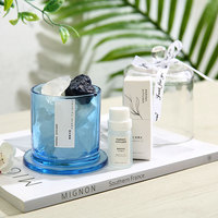 Diffuseur d'aromathérapie en verre écologique OEM, cloche en cristal, pierre, avec huile essentielle pour la maison