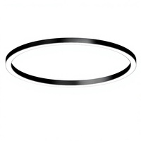 Lustre SUEZ moderne à LED dimmable 3000K pour intérieur, suspension commerciale en forme d'anneau, personnalisé pour café, en acrylique