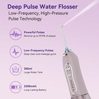 H2ofloss Brosse à dents sonique et irrigateur buccal 2-en-1, étanche IPX7, 5 modes, blanchiment des dents, usage domestique