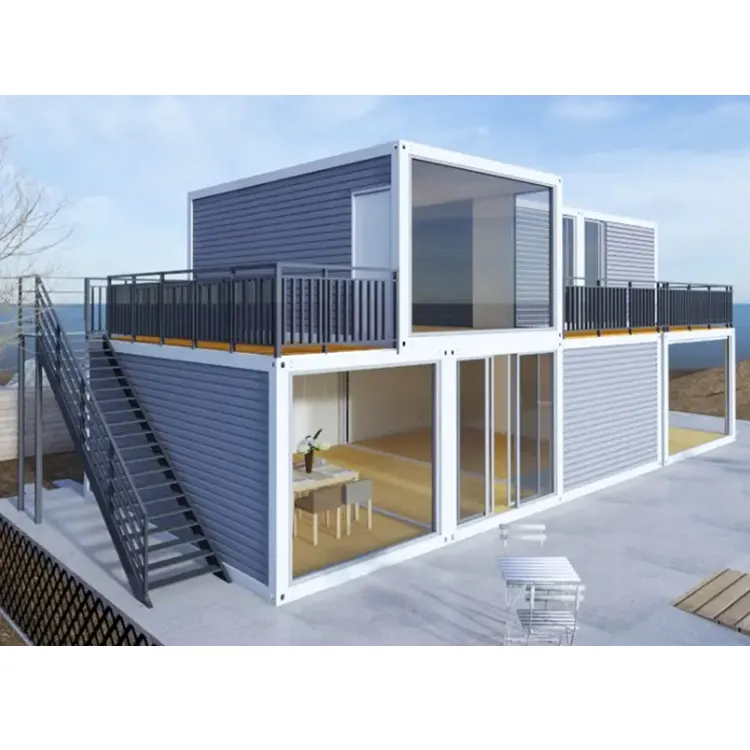 Aile yaşam küçük ev konteyner ev modüler genişletilebilir konteyner ev prefabrik 4 yatak odası