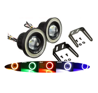 64MM 76MM 89MM 2.5 "3" 3.5 "Angel Eyes Fog Lamp 12V Universal Auto Car Projector COB Driving Light Round LED Fog Lamp avec DRL