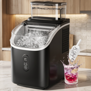 Máquina de Hielo Eléctrica, Máquina de Cubitos de Hielo, Tanque de Agua de 2.2L, Capacidad Diaria de 20-30kg, Control Táctil, Uso Doméstico - Product Image 1