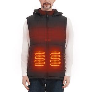 Veste sans manches à capuche chauffante pour <span class=keywords><strong>homme</strong></span>, <span class=keywords><strong>l</strong></span>égère, personnalisée, en gros, 4 zones de chauffe, contrô<span class=keywords><strong>le</strong></span> intelligent de la température à 3 niveaux, conception rechargeable - Product Image 2