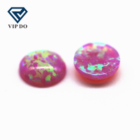 2mm-12mm 92 opale synthétique multicolore rond dos plat cabochon coupe OP #09 couleur opale pierres précieuses rondes opale cabochon gemmes en vrac
