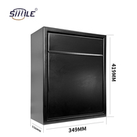 Boîte aux lettres en métal de sécurité extérieure personnalisable SMILE TECH Colis résidentiel maison Boîte aux lettres murale Boîte de livraison directe