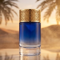 Flacon de parfum en verre de luxe premium cylindrique à épaule inclinée, gravé, rouge mat, 50 ml
