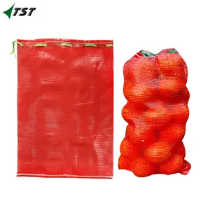 Bolsas de malla tejidas de verduras de plastico para los mercados de Mexico plastic woven shopping bag for packing potatoes