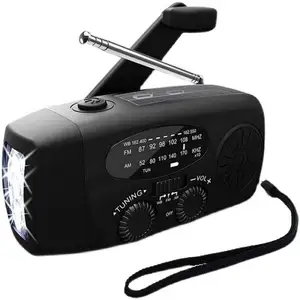 Tragbares Notfall radio AM/FM-Handkurbel radio mit heller Taschenlampe SOS Alarm Power Bank FM-Radio