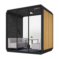 Système de ventilation de cabine insonorisée modulaire avec cabine téléphonique de meubles Système de numérisation de conteneurs de cabine insonorisée de réunion