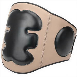 Vente chaude Arts martiaux ventre garde boxe MMA Thai protecteur personnalisé en cuir réglable ventre Pad pour la formation Protection de la poitrine - Product Image 3