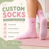 Chaussettes de fitness mi-mollet antidérapantes pour femme, personnalisées, légères et respirantes, pour le yoga et les activités de gym en intérieur