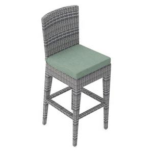 Taburete de Bar alto de ratán PE gris con o sin cojines para Hotel <span class=keywords><strong>restaurante</strong></span> jardín Nigh Club - Product Image 3