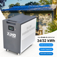 Batterie au lithium-ion solaire 34 kWh 32 kWh 30 kWh, pack de batteries 51,2 V 16S1P 628 Ah 668 Ah, cellules LifePo4 de qualité supérieure, batterie LFP, directement de l'usine