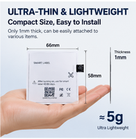 TCH T6S Étiquette de suivi intelligente ultra-mince sans carte SIM, localisateur mondial pour la logistique des véhicules, des bagages et des actifs, suivi anti-perte