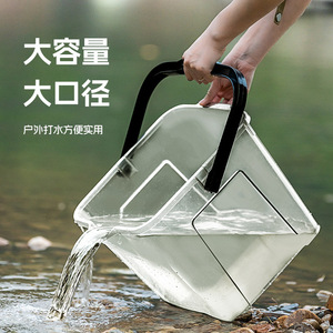 Seau de pêche Xitianlong 355x360x294mm, conteneur portable épaissi pour le stockage de poissons vivants avec couvercle, rectangulaire, noir, 12-20L - Product Image 4