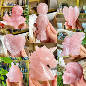 Cuarzo Rosa Natural Pulido, Pieza Tallada Única en Venta - Product Image 1