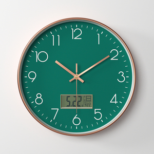 3D kỹ thuật số với nhiệt độ LCD Nhà máy cung cấp nhựa đồng hồ treo tường - Product Image 5