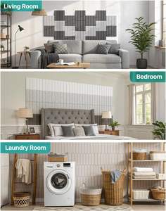 12 块隔音 PET 毛毡墙板 自粘式聚酯纤维吸音板 吸音板 - Product Image 6