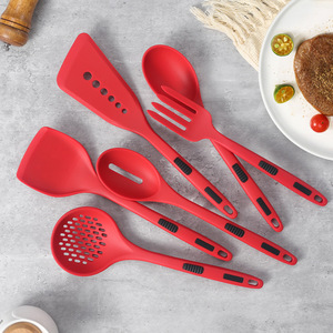 Utensilios de cocina antiadherentes de silicona de nuevo diseño, 6 uds., tenedor, espátula, cuchara, juego de utensilios de cocina de silicona resistente al calor - Product Image 6