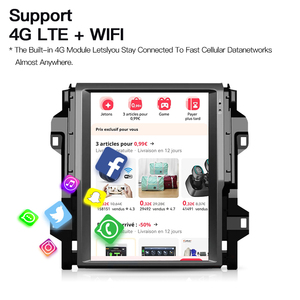 12.1'' Android14 Tesla Style Screen Car Radio Multimedia Player GPS Navi Stereo For Toyota Fortuner 2016-2021 Carplay BT 4G Auto - Product Image 4